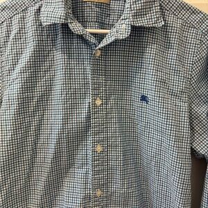Burberry Brit Blue and‎ White Checkered Casual Shirt